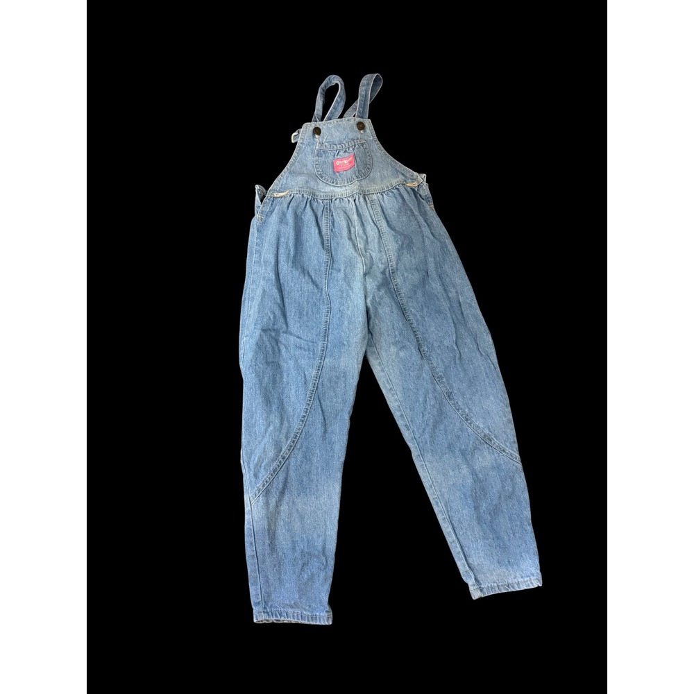 Vintage OshKosh Bgosh Vestbak Denim Overalls Light Wash Girls Size 6X Cotton